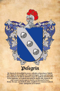 Escudo heráldico del apellido PELEGRIN
