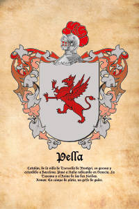 Escudo heráldico del apellido Pella