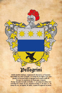 Escudo heráldico del apellido PELLEGRINI