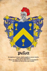 Escudo heráldico del apellido PELLOTT