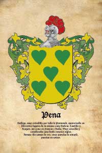 Escudo heráldico del apellido PENA