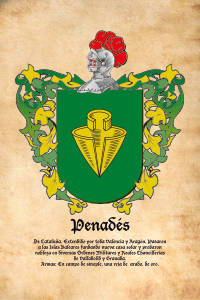 Escudo heráldico del apellido PENADES