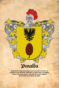 Escudo heráldico del apellido PENALBA