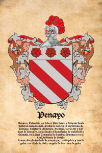 Escudo heráldico del apellido PENAYO