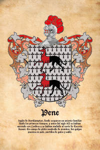 Escudo heráldico del apellido PENE