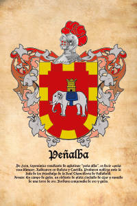 Escudo heráldico del apellido PEÑALBA