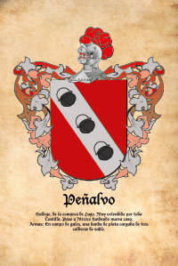 Escudo heráldico del apellido PEÑALVO