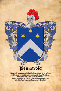Escudo heráldico del apellido PENNAROLA