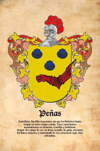 Escudo heráldico del apellido PEÑAS