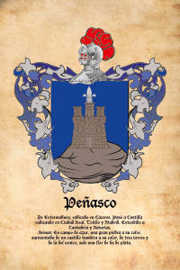 Escudo heráldico del apellido PEÑASCO