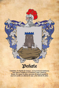Escudo heráldico del apellido PEÑATE