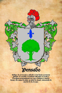 Escudo heráldico del apellido Pensado