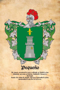 Escudo heráldico del apellido PEQUEÑO