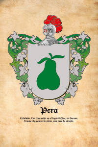 Escudo heráldico del apellido PERA