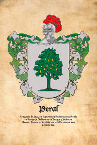 Escudo heráldico del apellido PERAL