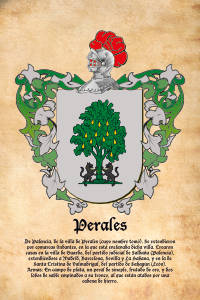 Escudo heráldico del apellido PERALES