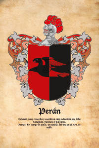 Escudo heráldico del apellido PERAN