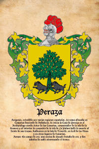 Escudo heráldico del apellido PERAZA