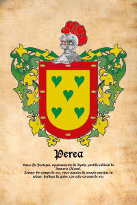 Escudo heráldico del apellido PEREA