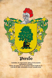 Escudo heráldico del apellido PEREDO