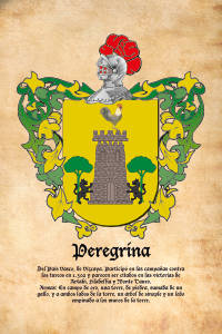 Escudo heráldico del apellido PEREGRINA
