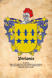 Escudo heráldico del apellido PERIANÉS