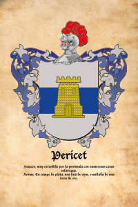Escudo heráldico del apellido PERICET