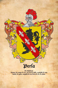 Escudo heráldico del apellido PERLA