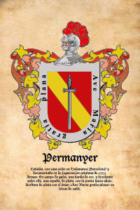 Escudo heráldico del apellido Permanyer