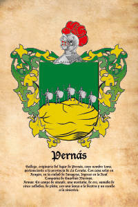 Escudo heráldico del apellido PERNÁS