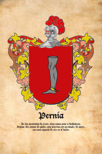 Escudo heráldico del apellido PERNIA