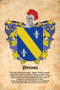 Escudo heráldico del apellido PERONA