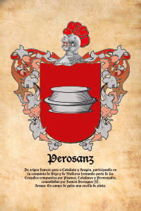 Escudo heráldico del apellido PEROSANZ