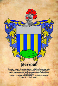 Escudo heráldico del apellido PERROUD