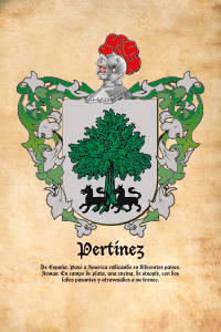 Escudo heráldico del apellido PERTINEZ