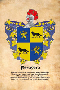 Escudo heráldico del apellido PERUYERO