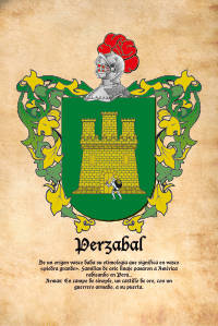 Escudo heráldico del apellido PERZABAL