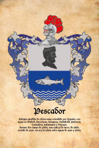 Escudo heráldico del apellido PESCADOR