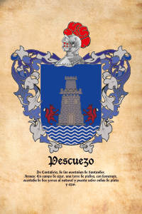 Escudo heráldico del apellido PESCUEZO