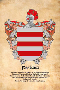Escudo heráldico del apellido PESTAÑA