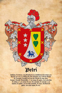 Escudo heráldico del apellido PETRI