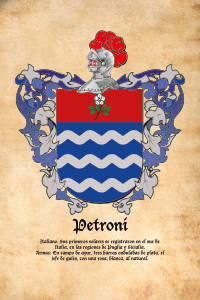Escudo heráldico del apellido PETRONI