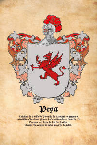 Escudo heráldico del apellido Peya