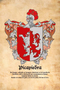 Escudo heráldico del apellido PICAPIEDRA