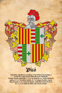 Escudo heráldico del apellido PICO