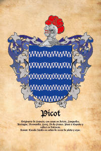 Escudo heráldico del apellido PICOT
