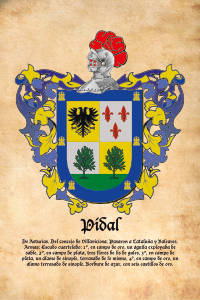 Escudo heráldico del apellido PIDAL