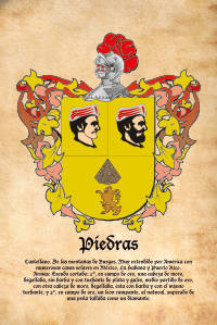 Escudo heráldico del apellido PIEDRAS