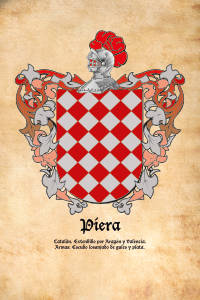 Escudo heráldico del apellido PIERA
