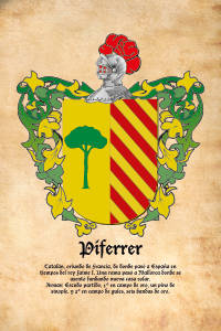 Escudo heráldico del apellido PIFERRER